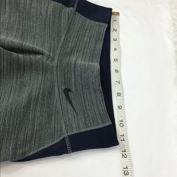 Nike Gray And Blue Dri-Fit Legendary Mid Rise Training Tights Size S - Picture 6 of 10